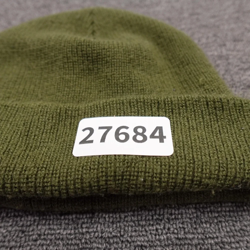 Spitfire Hat Beanie Cuffed Knit Youth One Size Green Logo Warm Winter Boys